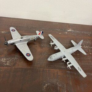 Vintage Die Cast USAF Airplace Hercules 63114 Hurricane 63159 Lot Of 2 Military